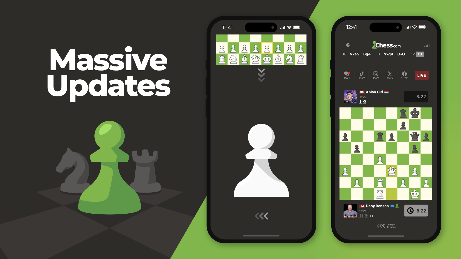 Chess.com 宣布对网站进行大规模变革：游戏玩法、界面等等！
